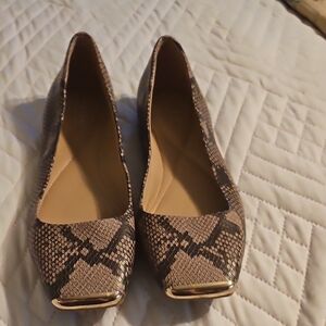 Alfani Brown Snakeskin Flats Loafers